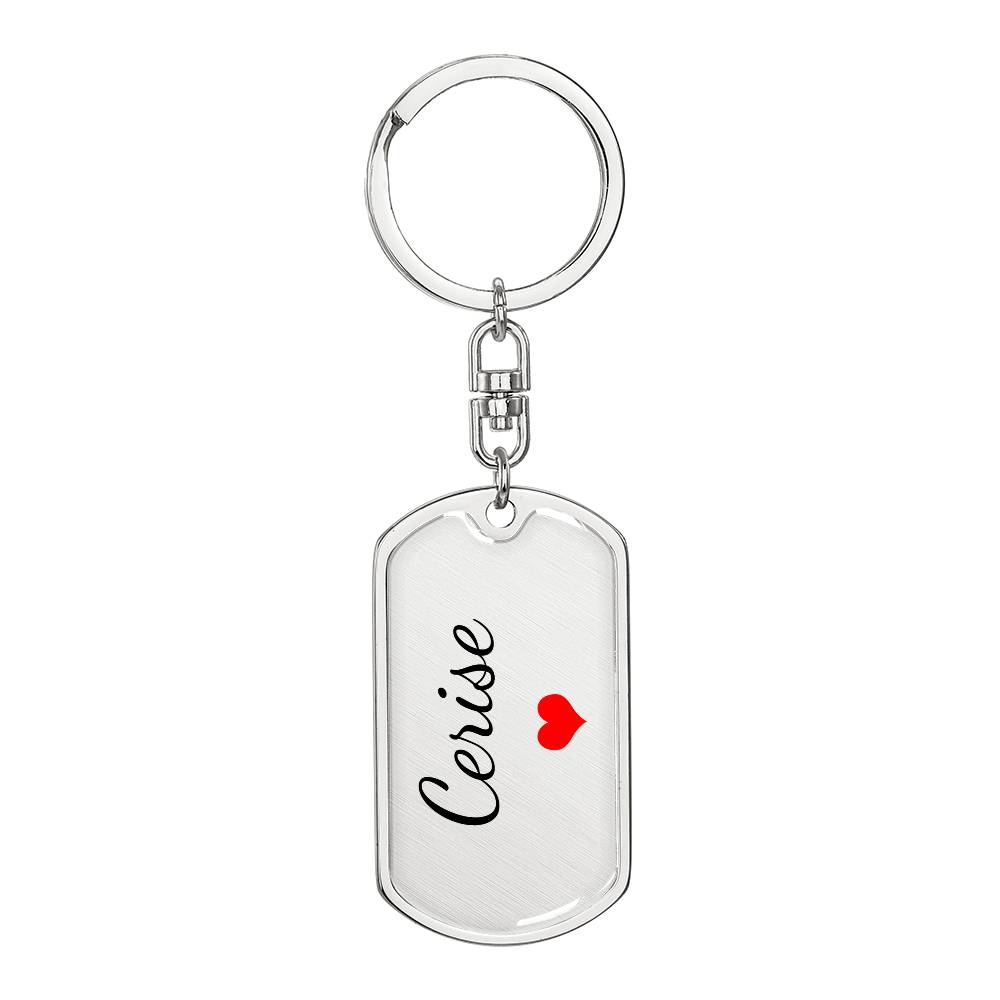 Cerise Keychain – Custom Name Keychain for Women
