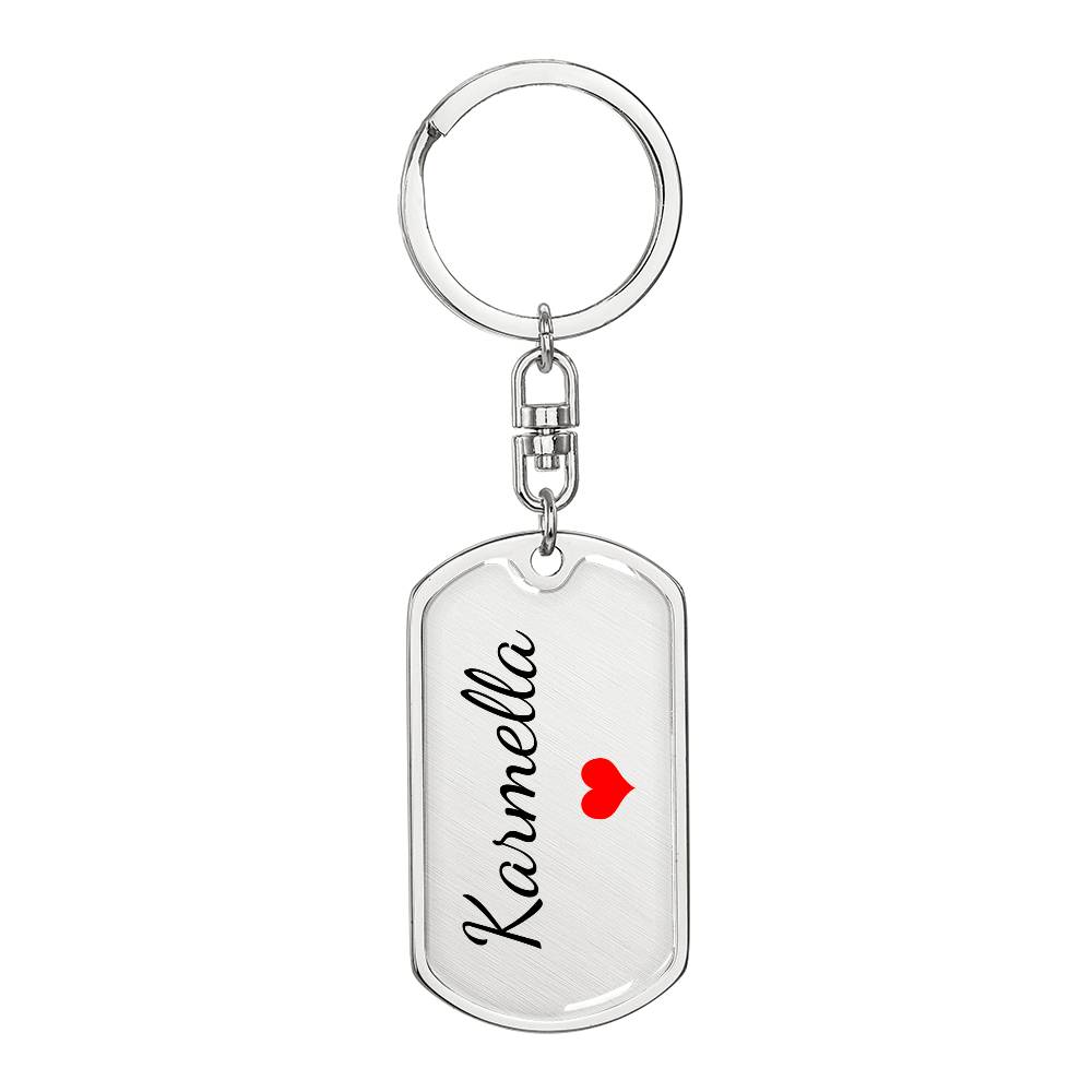 Karmella Keychain – Name Keychain Gift
