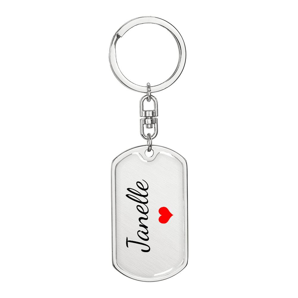 Janelle Keychain – Name Keychain for Women