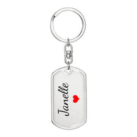 Load image into Gallery viewer, Janelle Keychain – Name Keychain for Women
