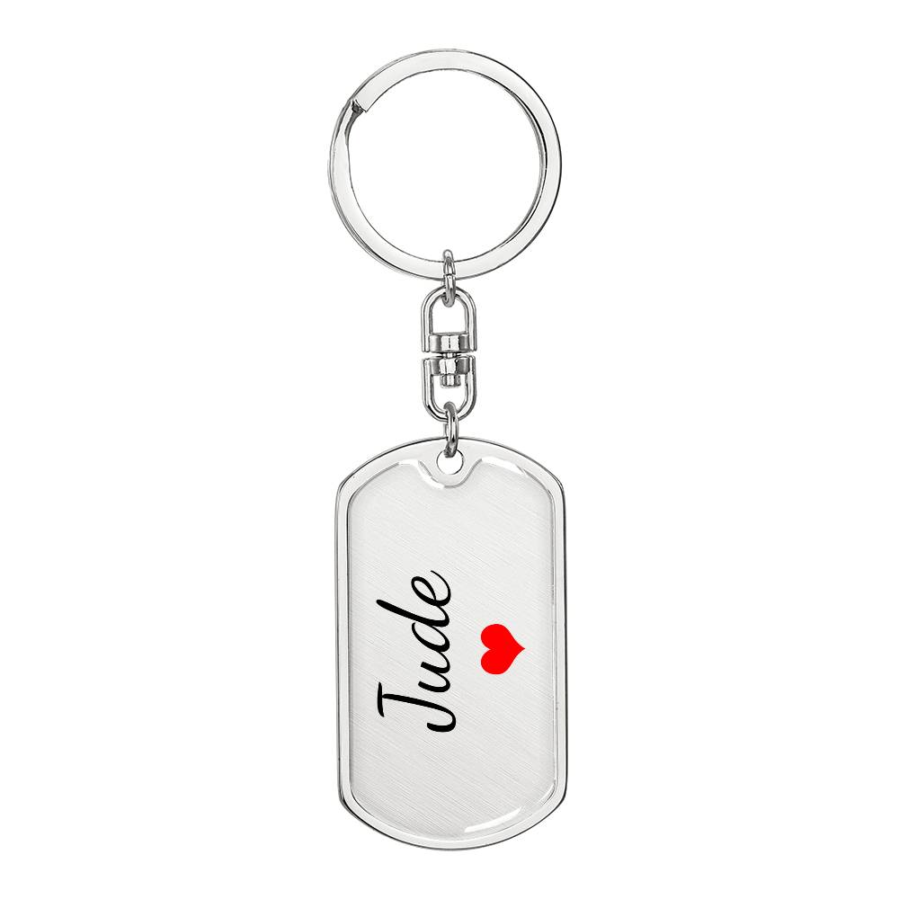 Jude Keychain – Custom Name Keychain for Women