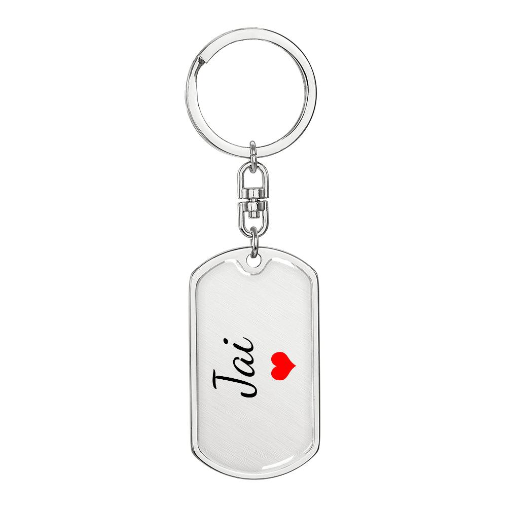 Jai Keychain – Custom Name Keychain for Women