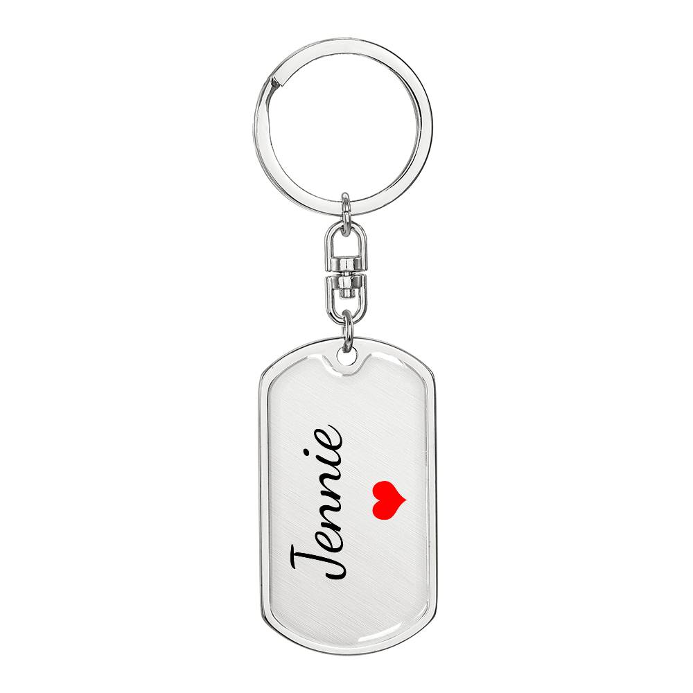 Jennie Keychain – Custom Name Keychain for Women