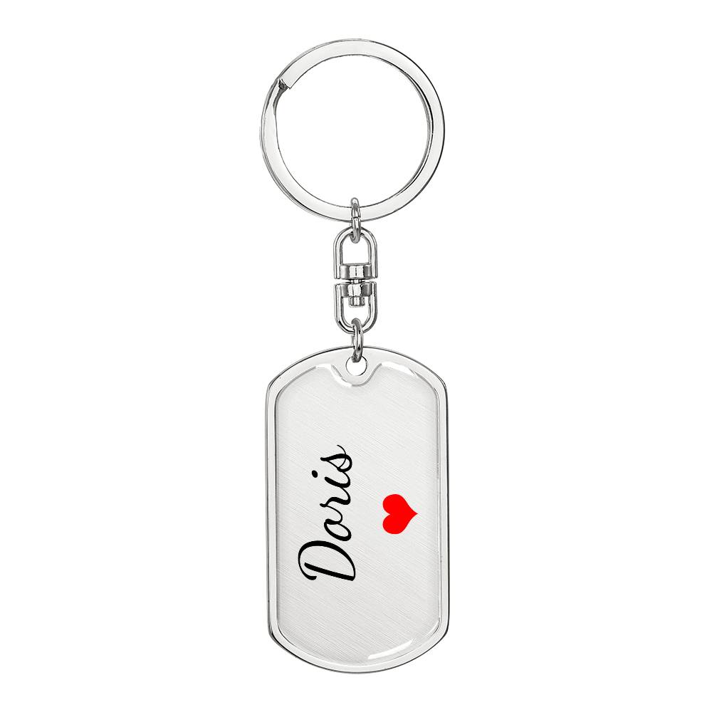 Doris Keychain – Custom Name Keychain for Women