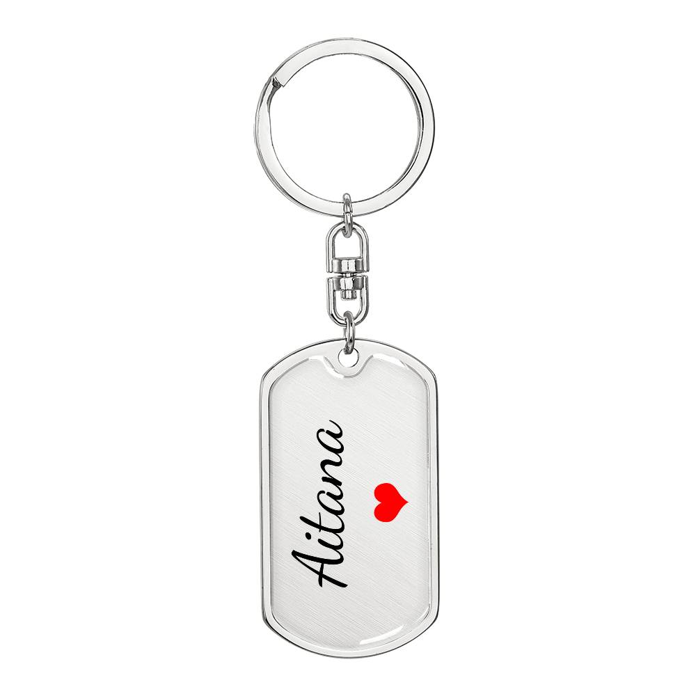 Aitana Keychain – Custom Name Keychain for Women