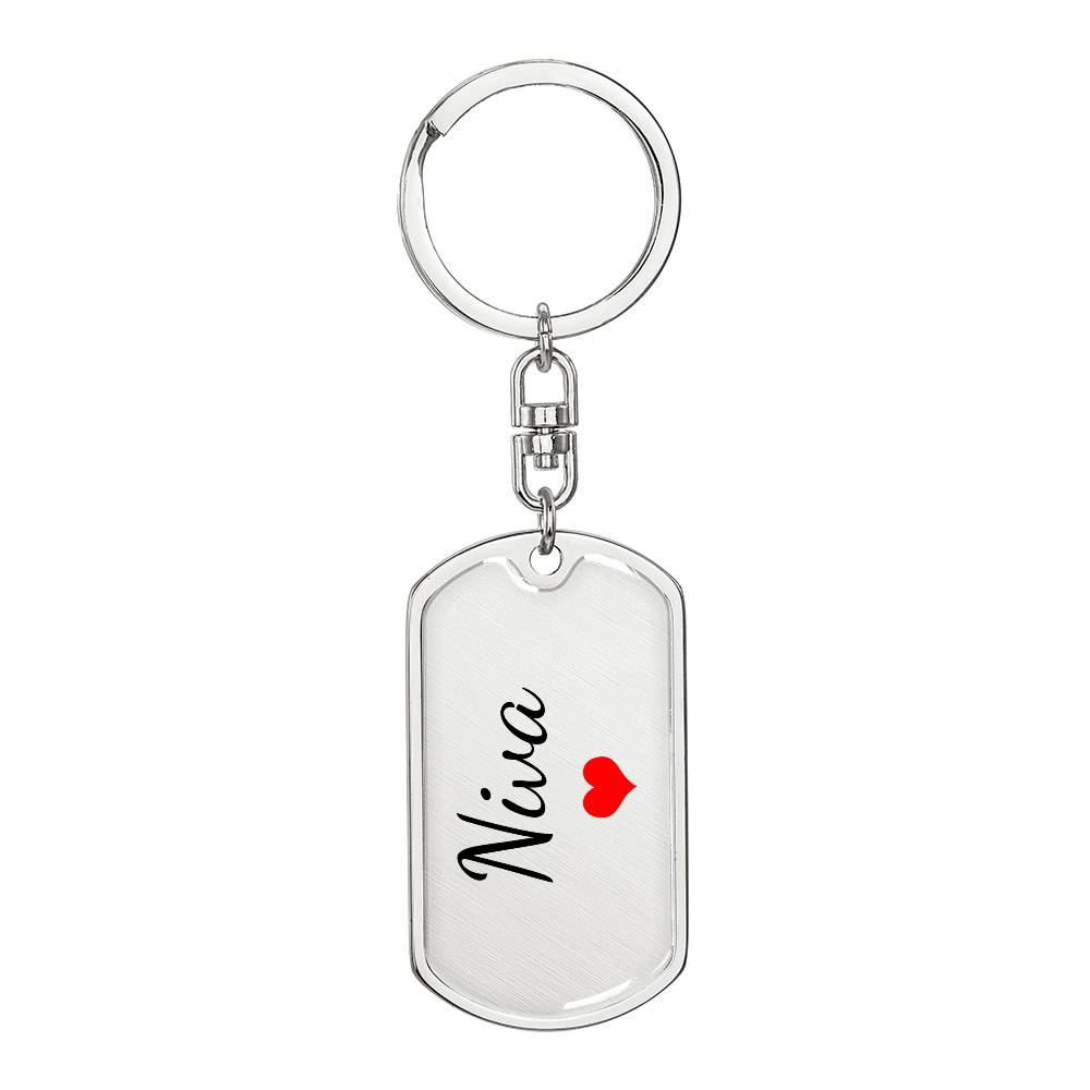 Niva Keychain – Custom Name Keychain for Women
