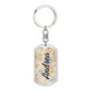 shineon dog keychain - floral with birthstone font 6
