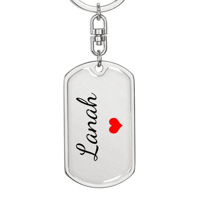 Lanah Keychain – Custom Name Keychain for Women