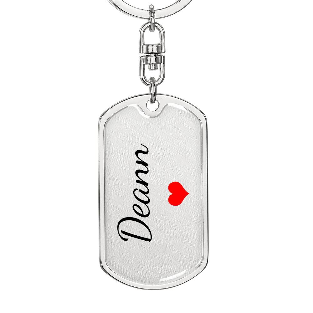 Deann Keychain – Custom Name Keychain for Women