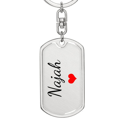 Najah Keychain – Custom Name Keychain for Women