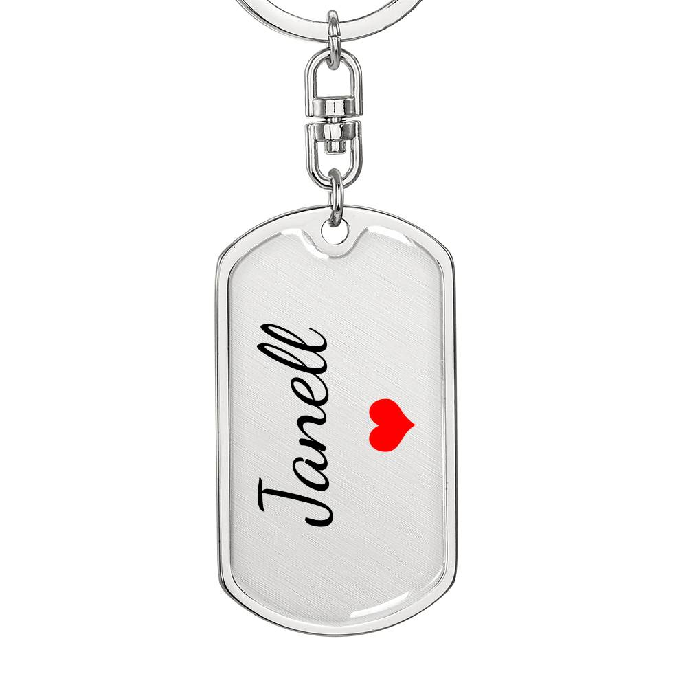 Janell Keychain – Custom Name Keychain for Women