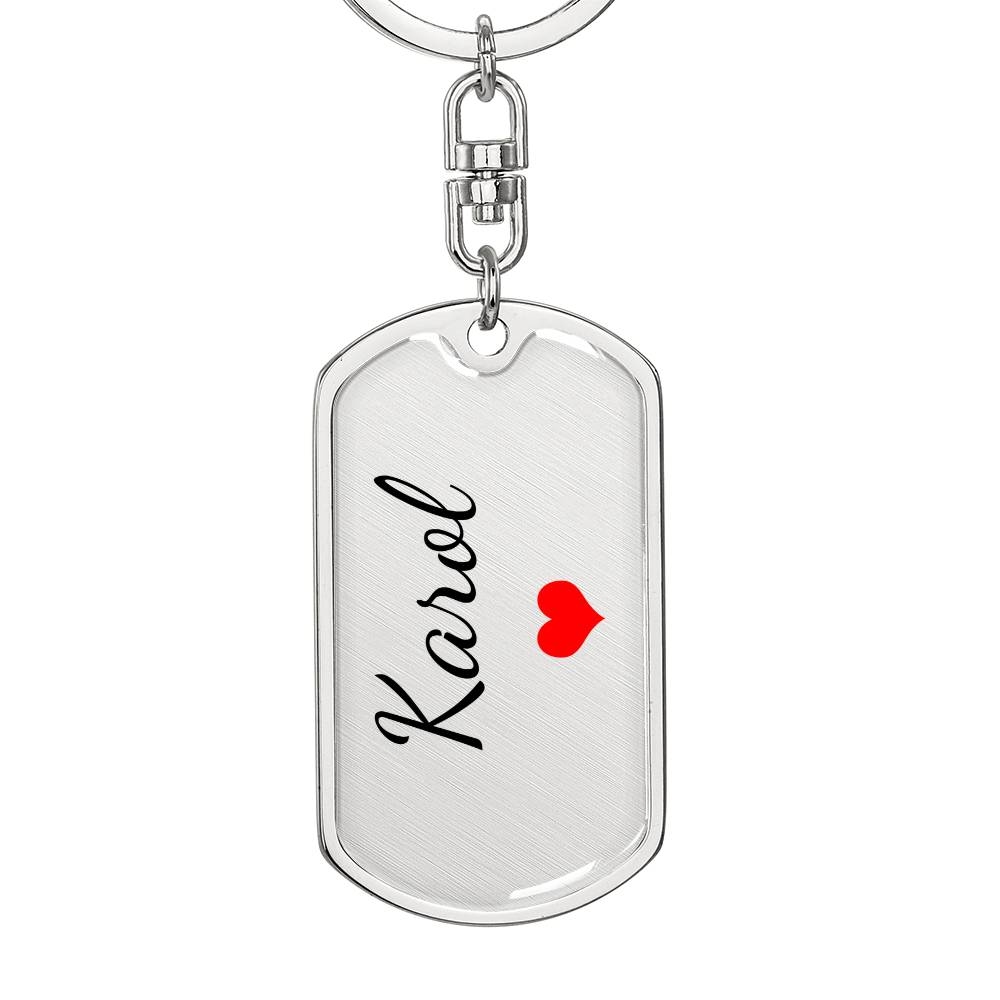 Karol Keychain – Custom Name Keychain for Women