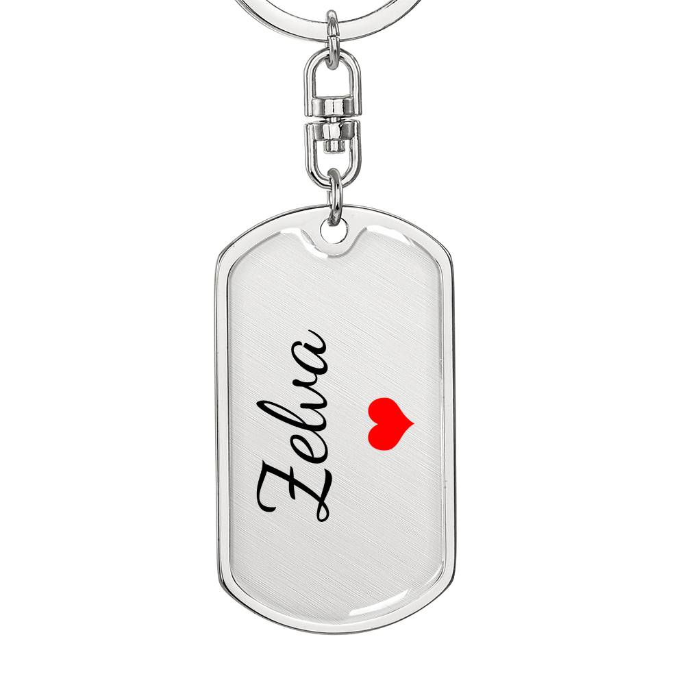 Zelva Keychain – Custom Name Keychain for Women