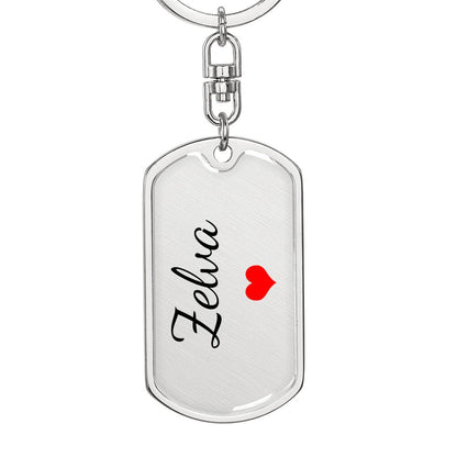 Zelva Keychain – Custom Name Keychain for Women