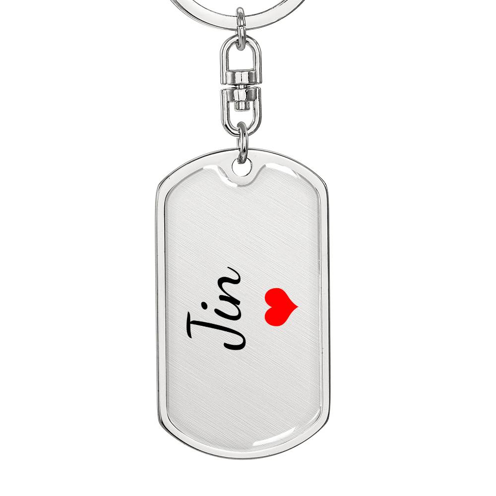 Jin Keychain – Custom Name Keychain for Women