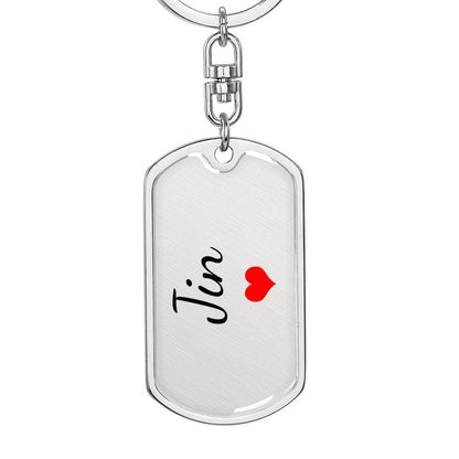 Jin Keychain – Custom Name Keychain for Women