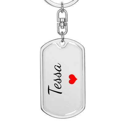 Tessa Keychain – Custom Name Keychain for Women