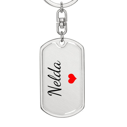 Nelda Keychain – Custom Name Keychain for Women