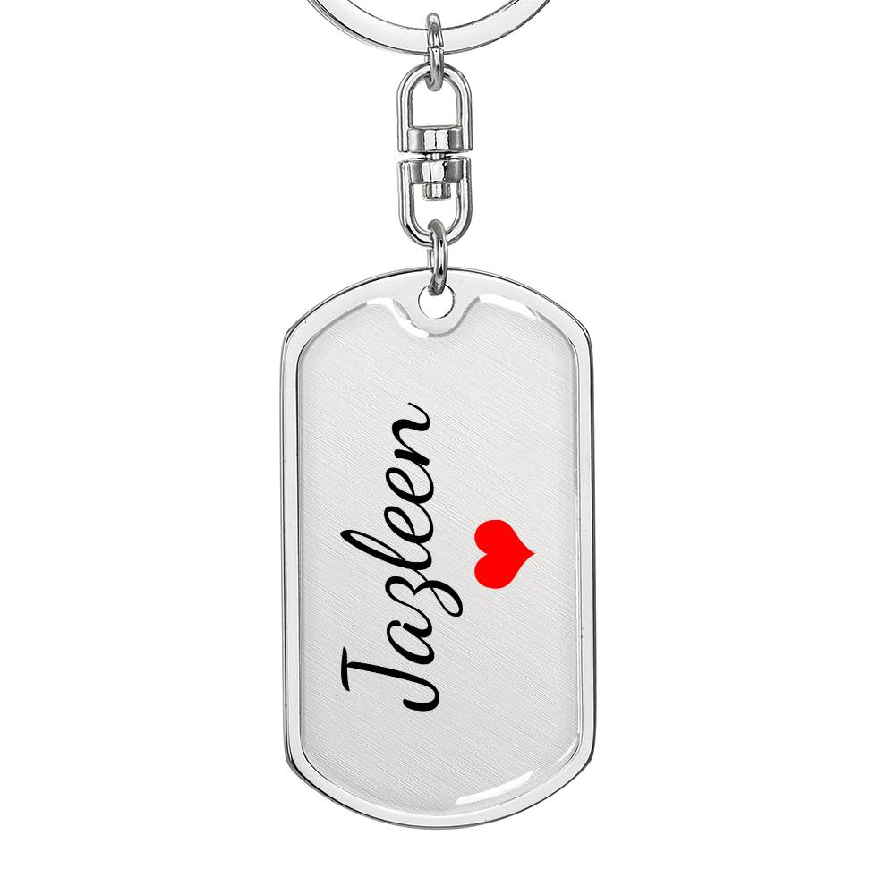 Jazleen Keychain – Name Keychain for Women