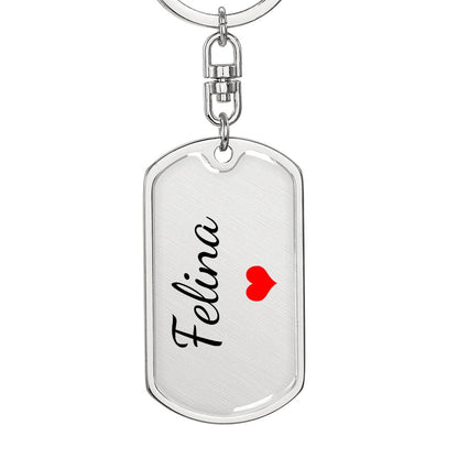 Felina Keychain – Custom Name Keychain for Women