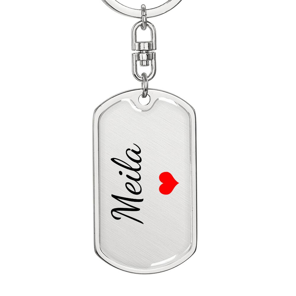 Meila Keychain – Custom Name Keychain for Women