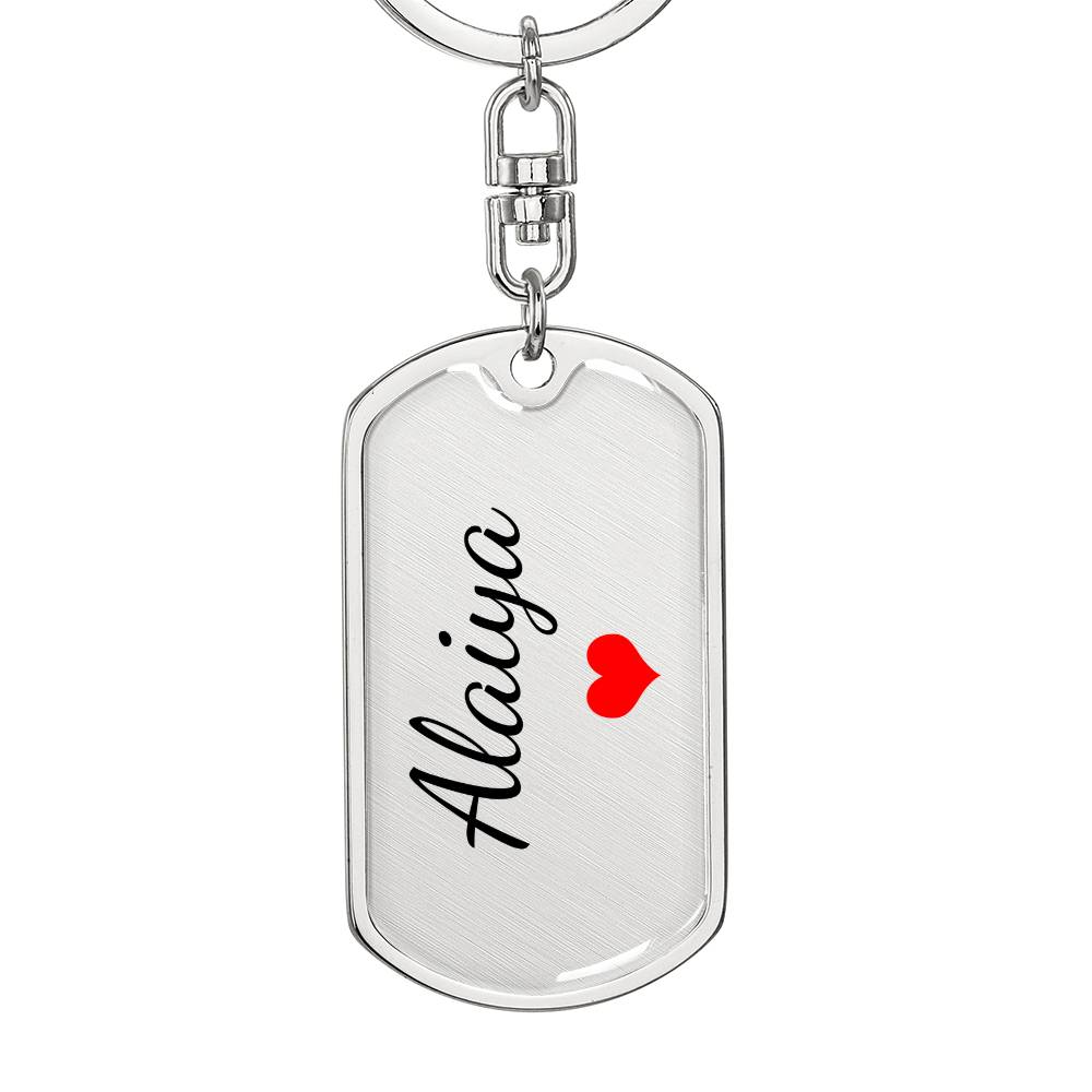 Alaiya Keychain – Custom Name Keychain for Women