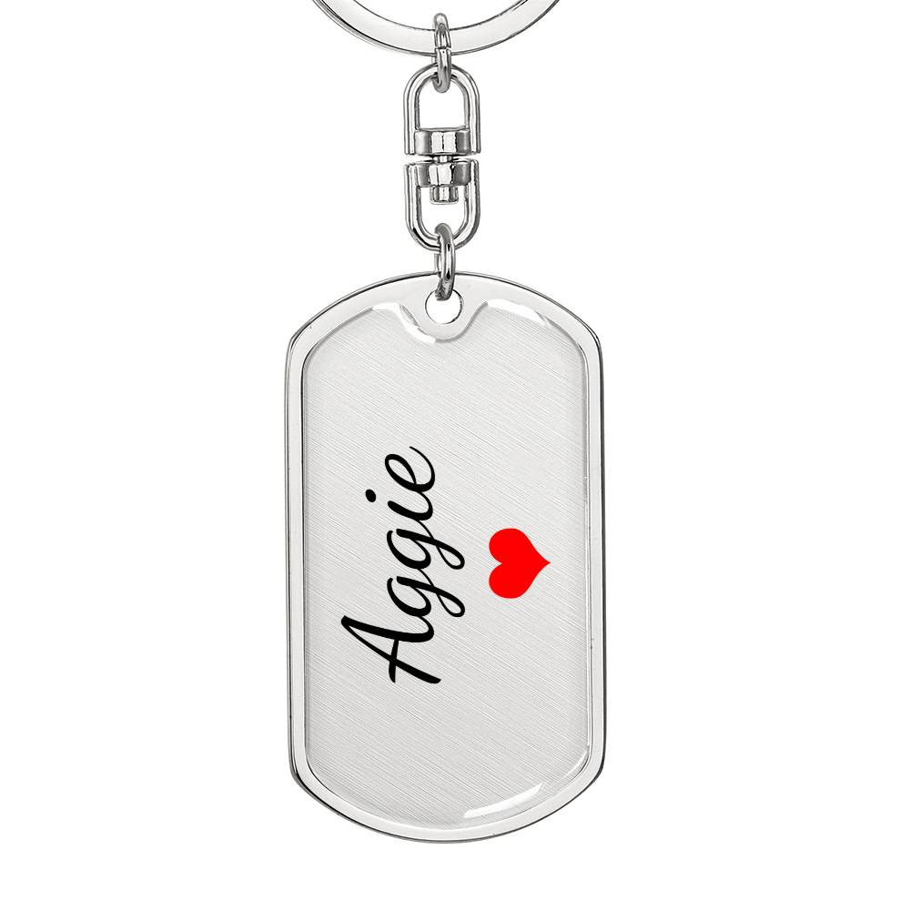 Aggie Keychain – Custom Name Keychain for Women
