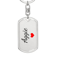 Load image into Gallery viewer, Aggie Keychain – Custom Name Keychain for Women
