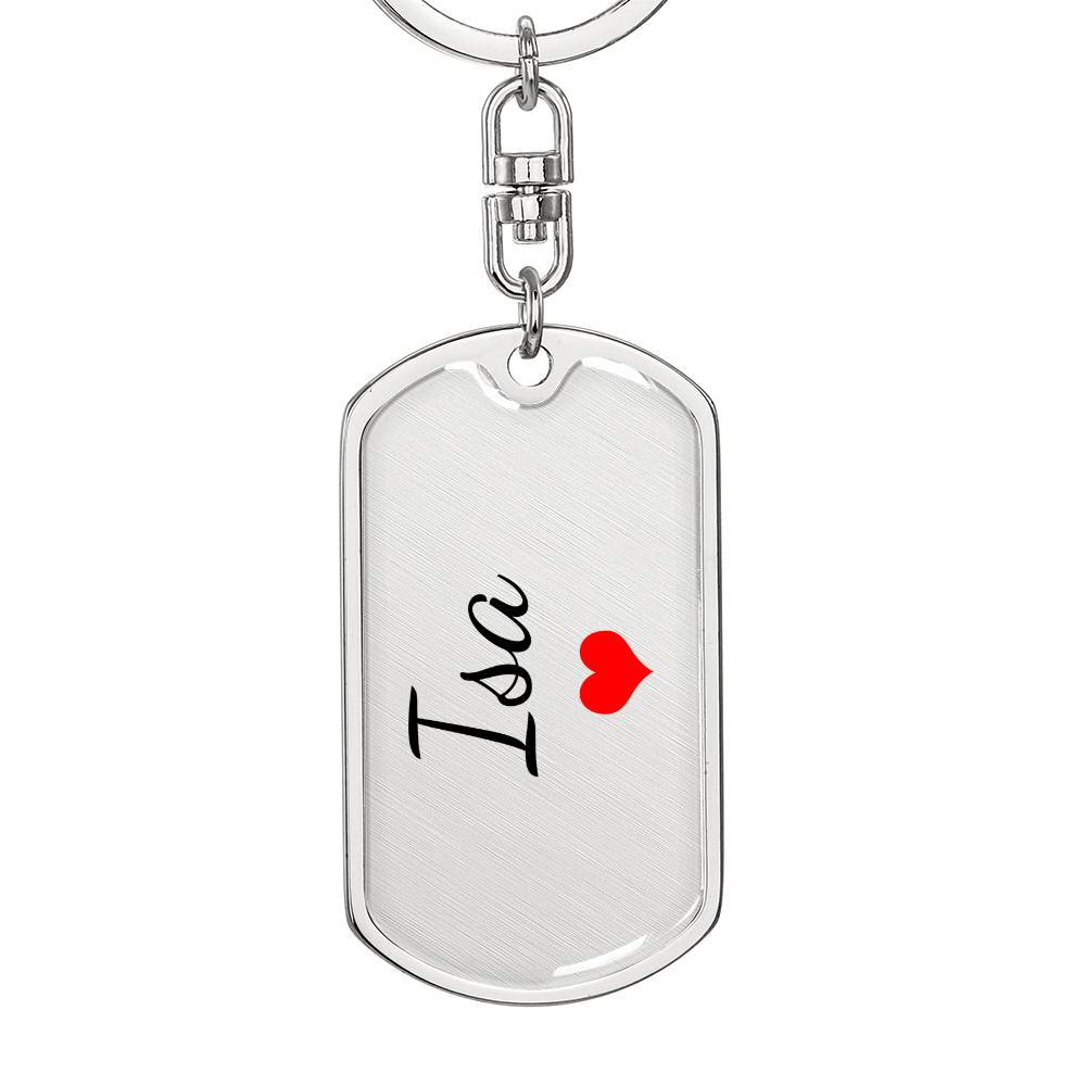 Isa Keychain – Custom Name Keychain for Women