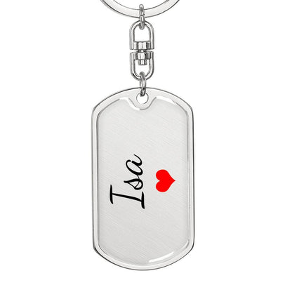 Isa Keychain – Custom Name Keychain for Women