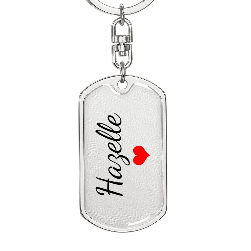 Hazelle Keychain – Name Keychain for Women