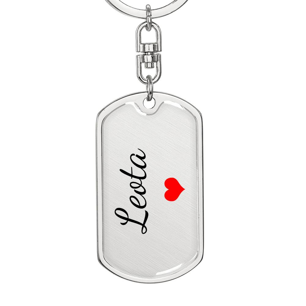 Leota Keychain – Custom Name Keychain for Women