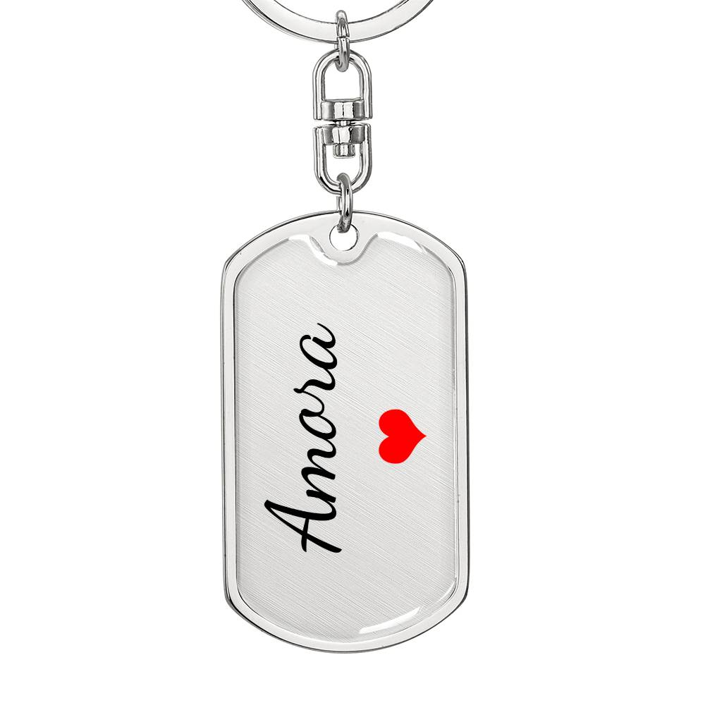 Amora Keychain – Custom Name Keychain for Women