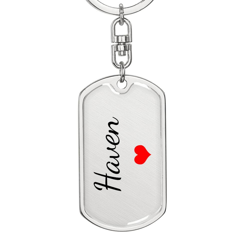 Haven Keychain – Custom Name Keychain for Women
