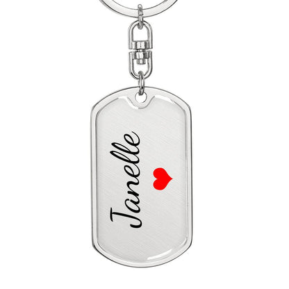 Janelle Keychain – Name Keychain for Women