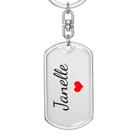 Load image into Gallery viewer, Janelle Keychain – Name Keychain for Women
