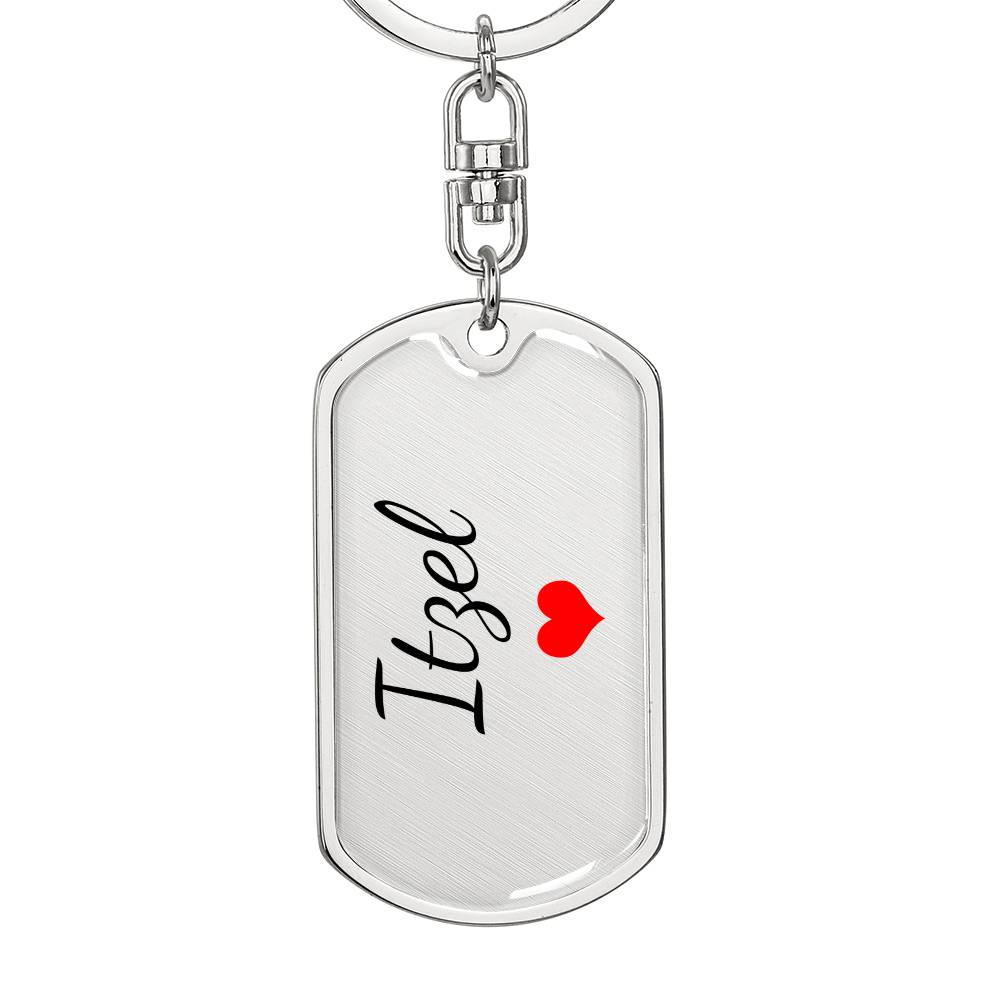 Itzel Keychain – Custom Name Keychain for Women