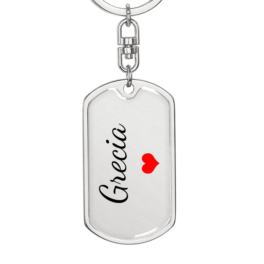 Grecia Keychain – Custom Name Keychain for Women