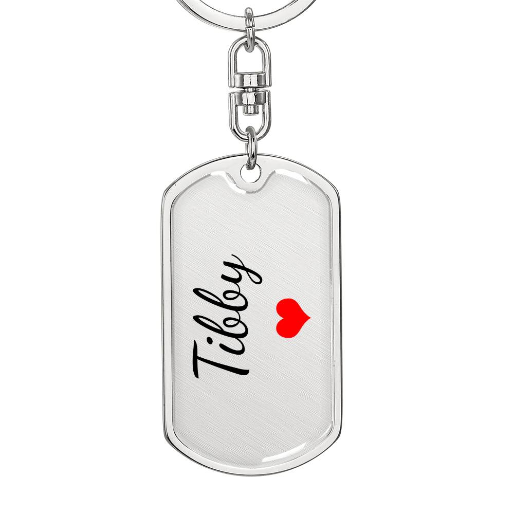 Tibby Keychain – Custom Name Keychain for Women
