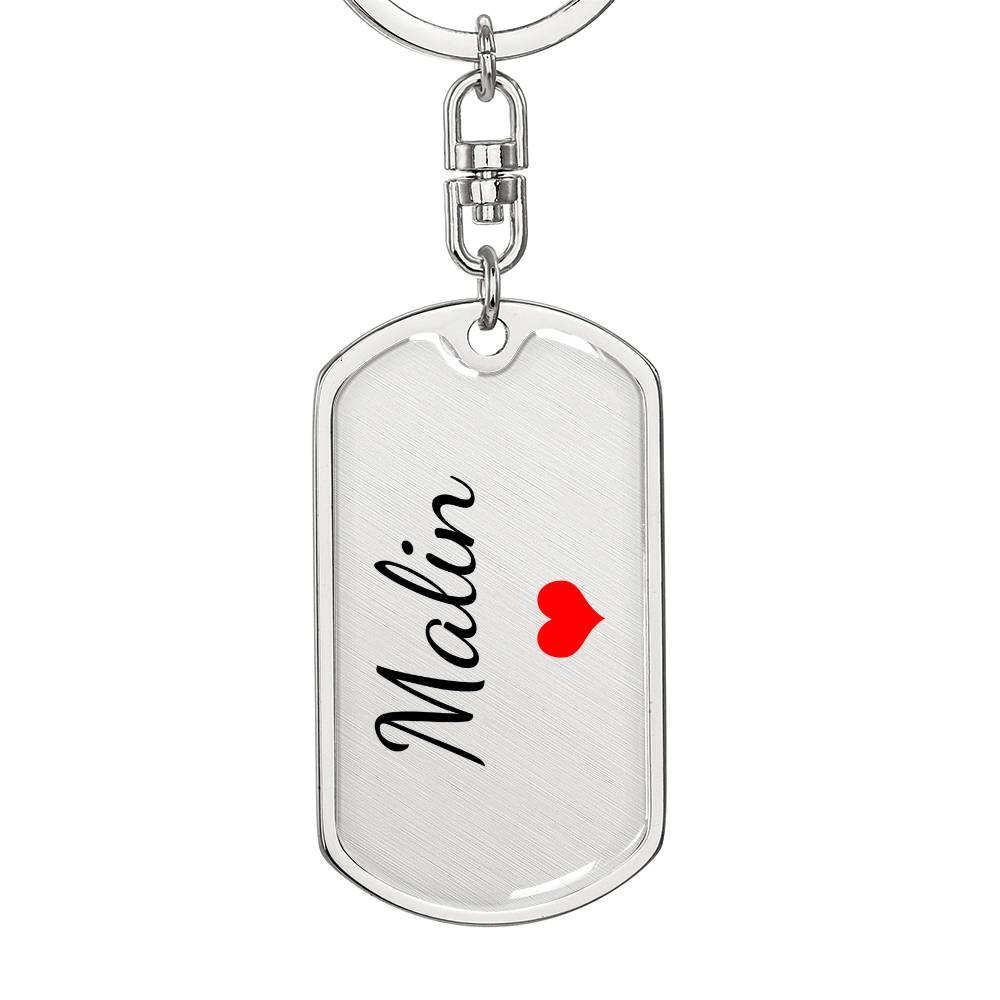 Malin Keychain – Custom Name Keychain for Women