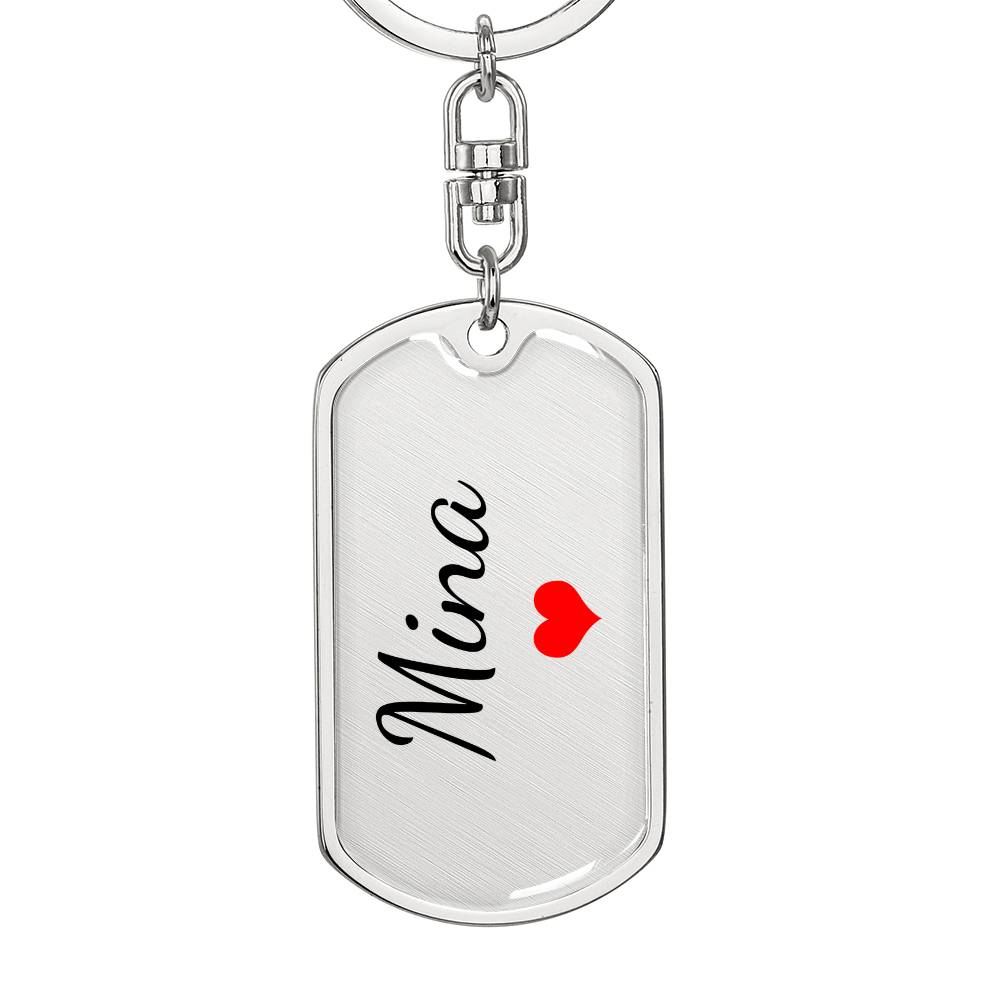 Mina Keychain – Custom Name Keychain for Women