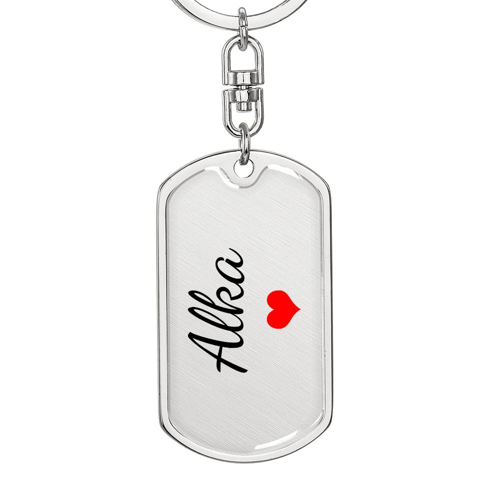 Alka Keychain – Custom Name Keychain for Women