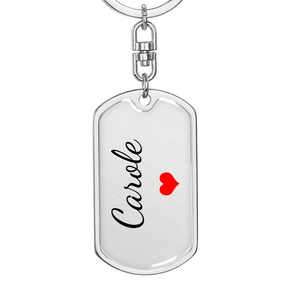 Carole Keychain – Custom Name Keychain for Women