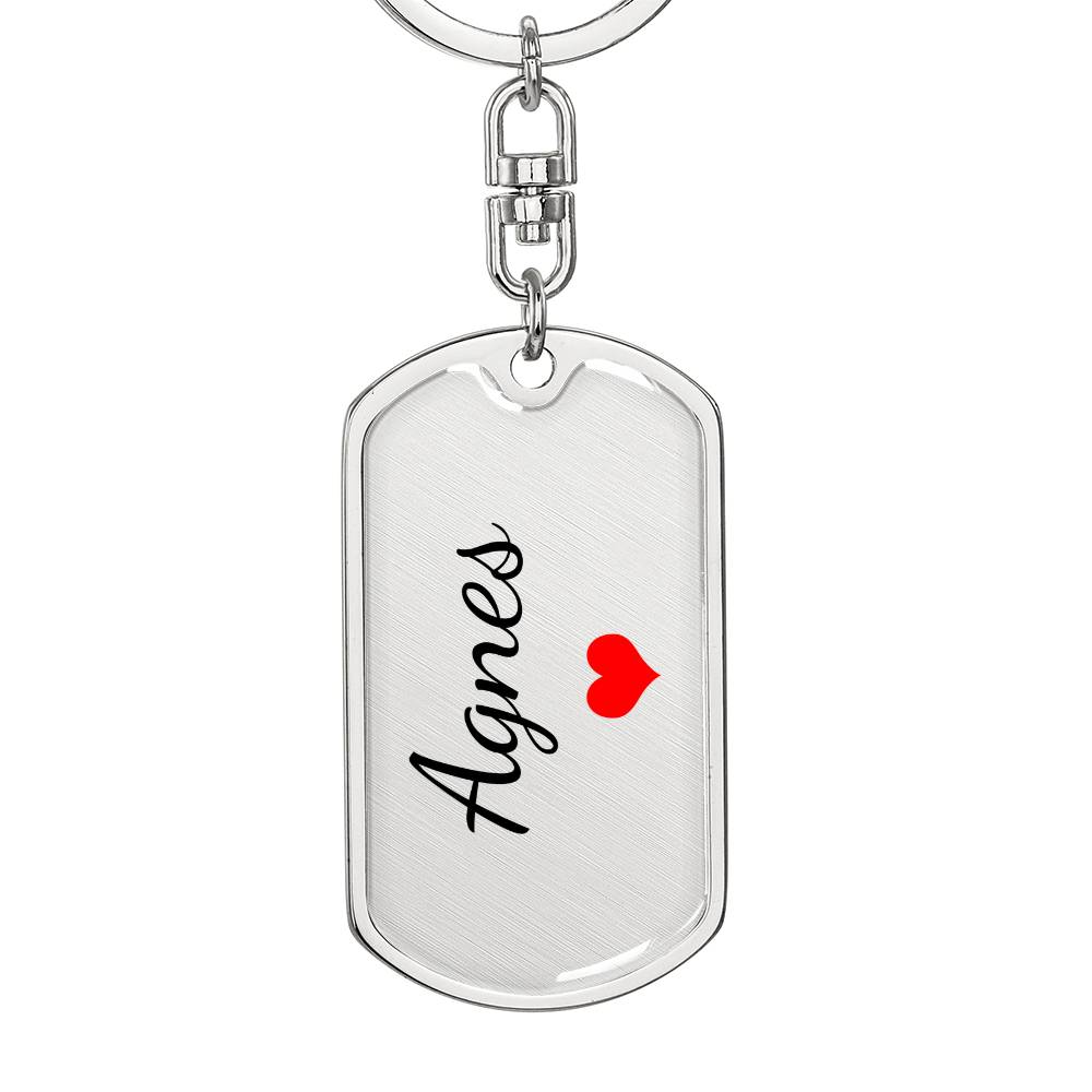 Agnes Keychain – Custom Name Keychain for Women