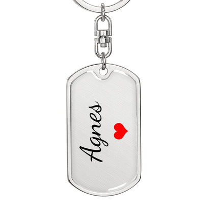 Agnes Keychain – Custom Name Keychain for Women