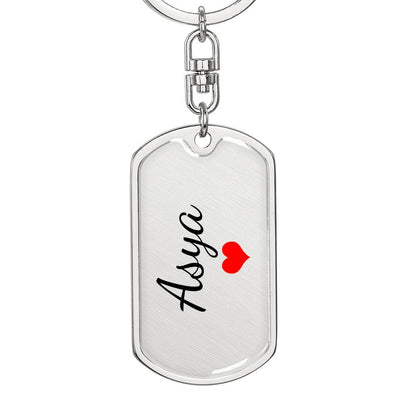 Asya Keychain – Custom Name Keychain for Women