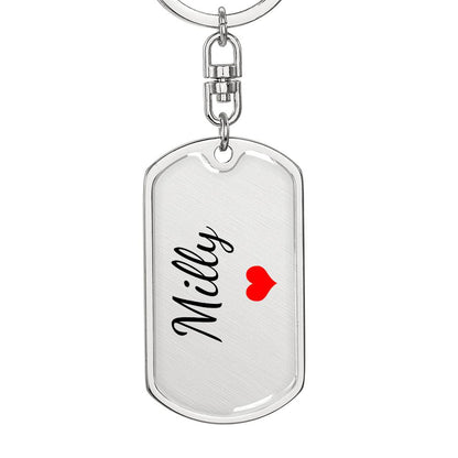 Milly Keychain – Custom Name Keychain for Women
