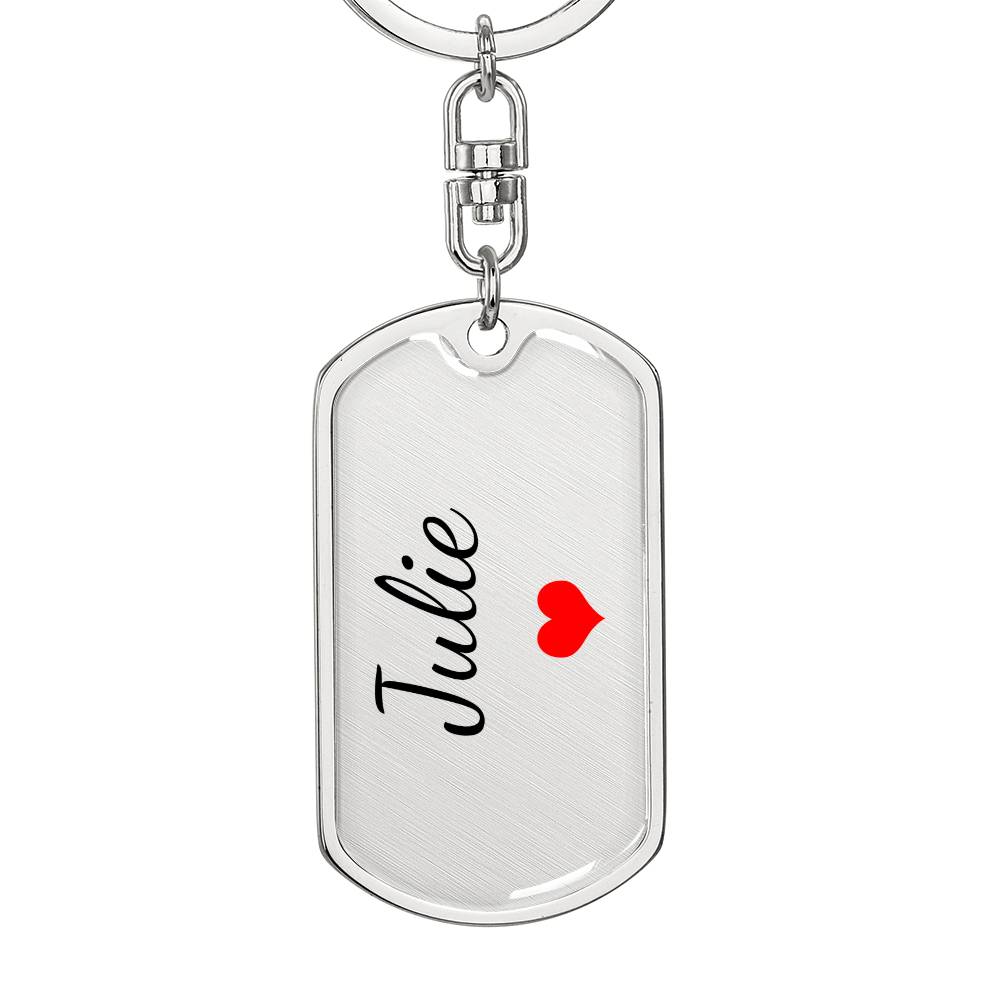 Julie Keychain – Custom Name Keychain for Women