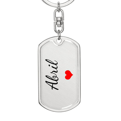 Abril Keychain – Custom Name Keychain for Women