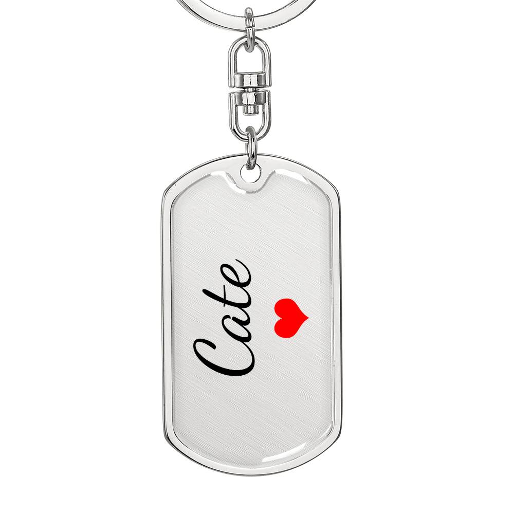 Cate Keychain – Custom Name Keychain for Women